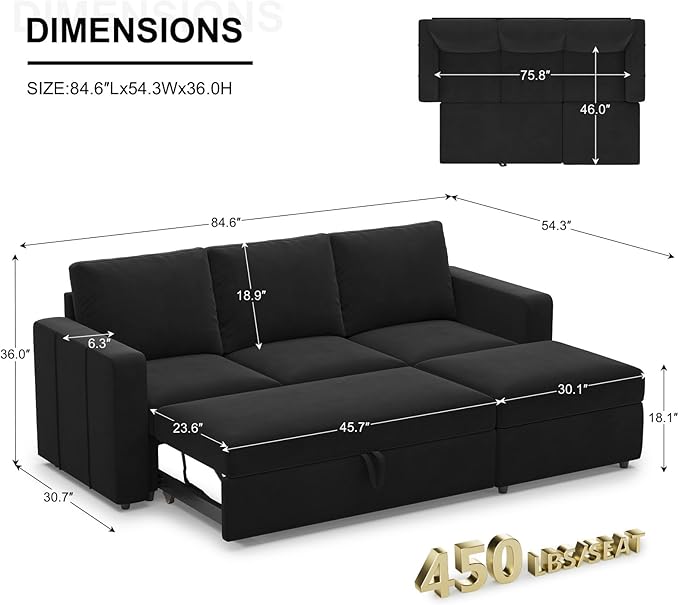 Belffin Modular Sectional Sleeper Sofa