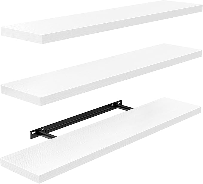 AMADA HOMEFURNISHING 23.6" L Floating Shelves, Wall Shelves Set of 3