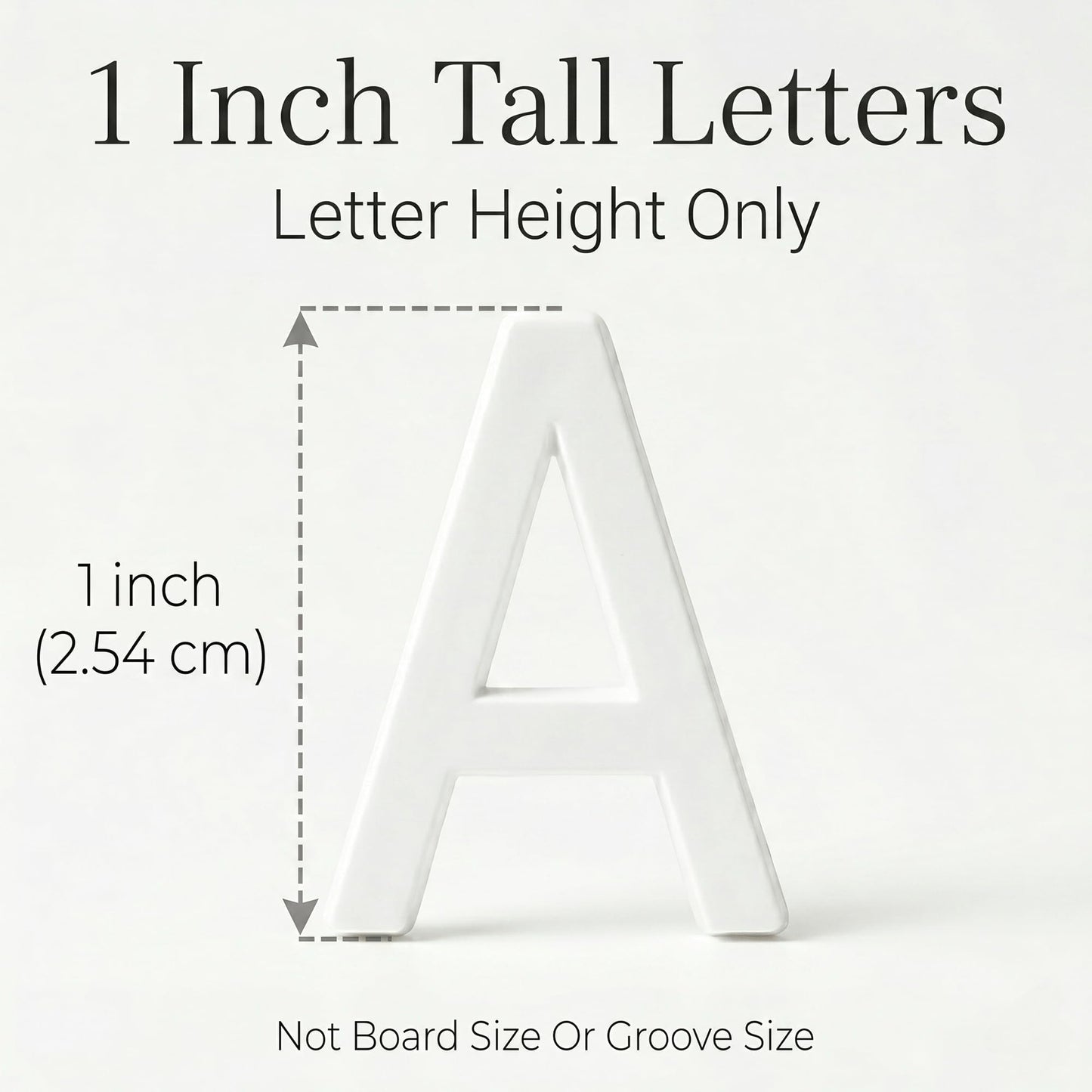 1 Inch Plastic Letter Board Letters, 312 PCS White Replacement Letters and Numbers, Compatible with 1-Inch Letter Grooves for Felt and Directory Boards, Letters Only