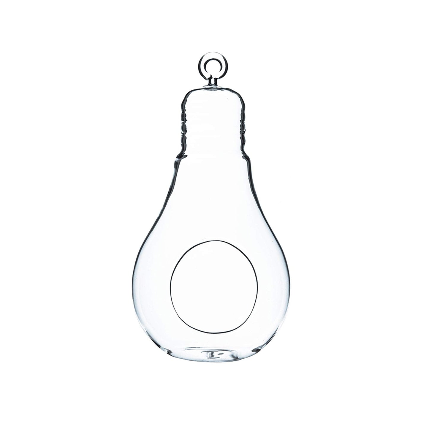 WGV Hanging Glass Plant Terrarium, Width 4.25", Height 8.25", Bulb DIY Air Succulent Planter Clear Tea Light Votive Candle Holder, Wedding Event Office Home Outdoor Decor, 1 Piece