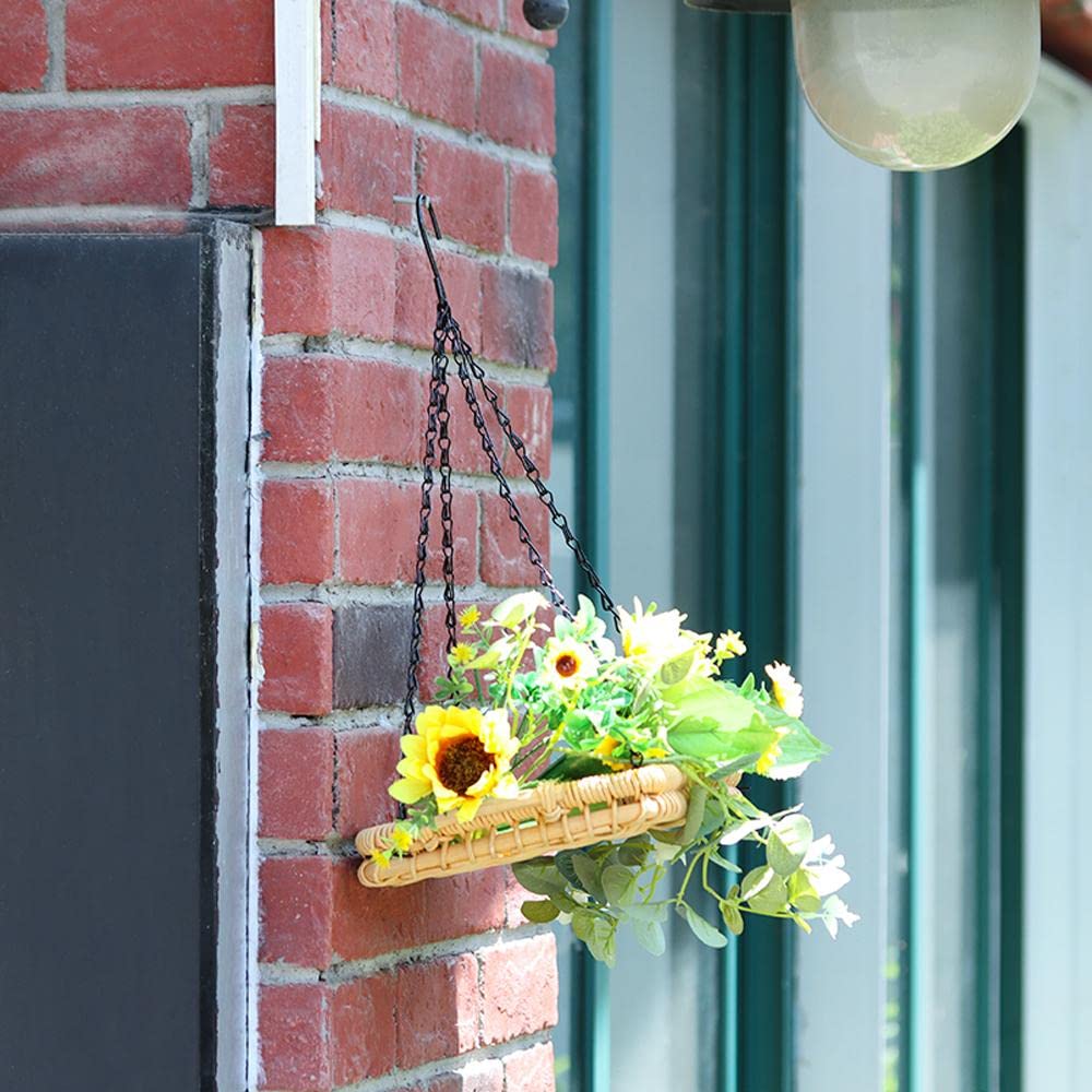 Andy's Orchids 4 Strand Metal Hanging Baskets Chain with Hooks, 4PCS 16inch Flower Plant Pot Chain, Indoor Outdoor Replacement Plant Hangers for Bird Feeders, Planters, Lanterns and Ornaments, Black