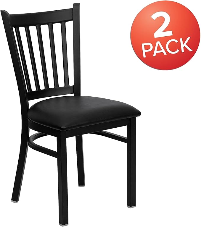 Flash Furniture Hercules Series Vertical Back Metal Restaurant Chairs,