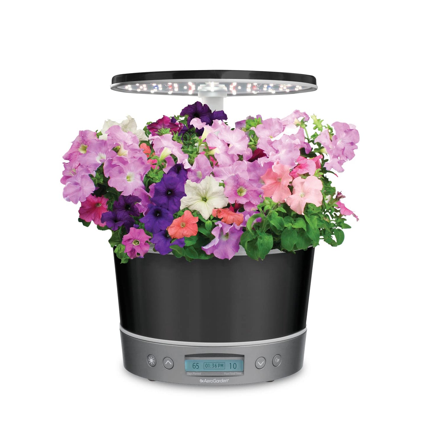 AeroGarden Harvest Elite 360 Indoor Garden Hydroponic System with LED Grow Light and Herb Kit, Holds up to 6 Pods, Platinum