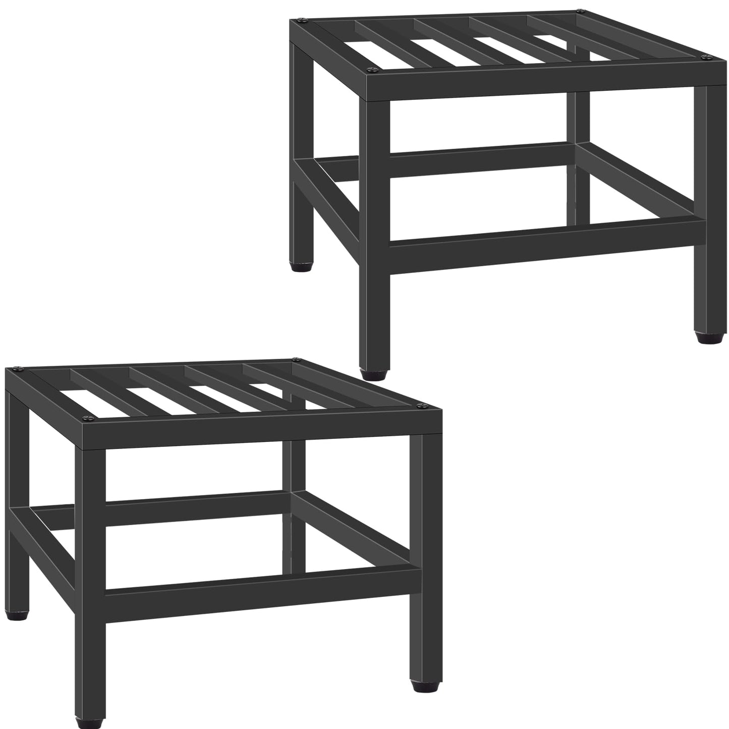 Lilybud--lily Plant Stand Indoor Outdoor, 2 Pcs Heavy Duty Plant Stands Metal Pedestal Stand for Indoor Outdoor, Wrought Iron Flower Stand Display Planter Shelf for Garden Deck Living Room