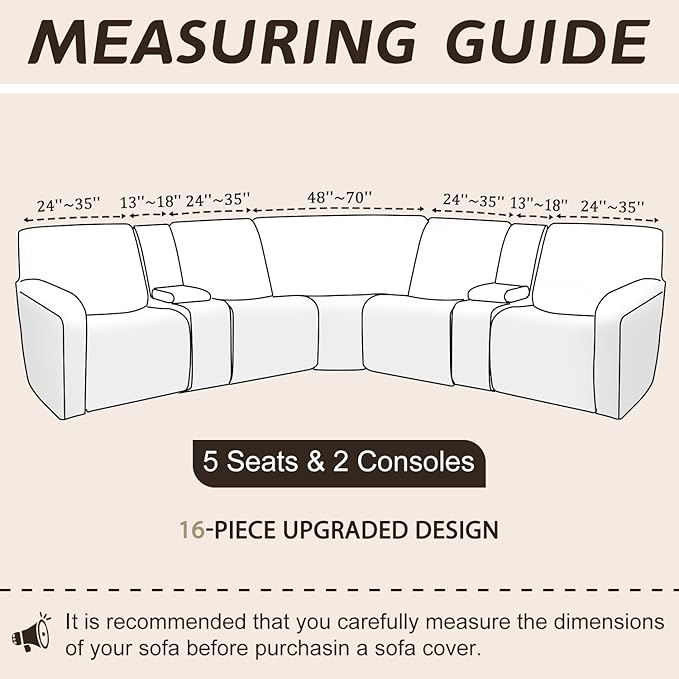 Arfntevss Sectional Recliner Couch Covers Velvet Washable Corner Sectional Sofa