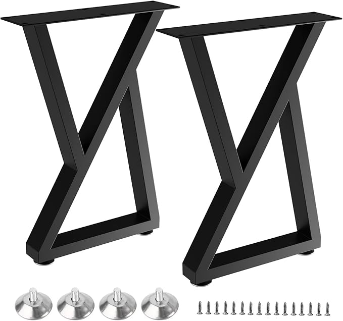 Table Legs 16 Inches, Triangle Type Glossy Bench Legs, DIY Coffee Table Legs