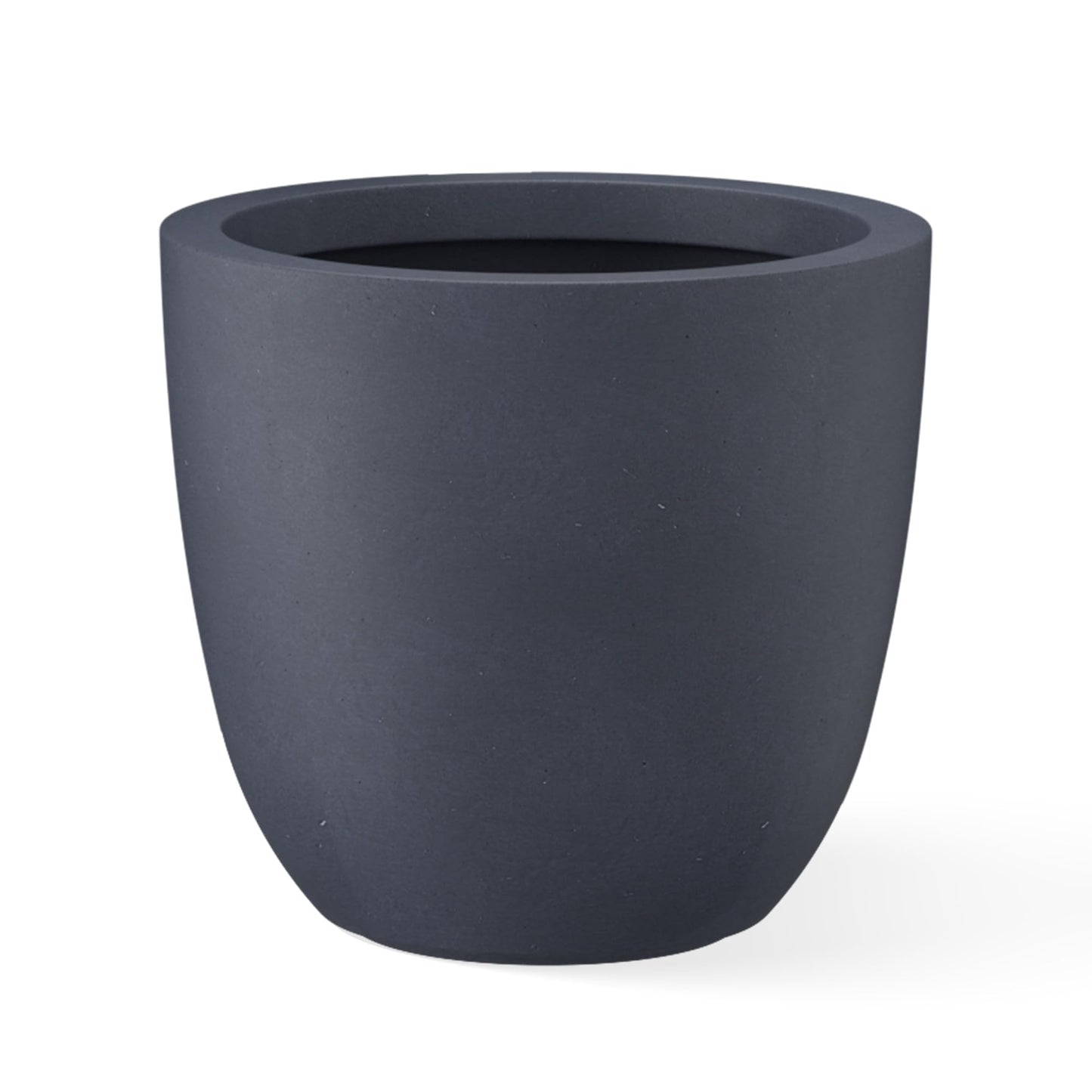 Kante 18 Inch Dia Round Concrete Planter, Indoor Outdoor Large Plant Pot with Drainage Hole and Rubber Plug for Home Patio Garden, Charcoal