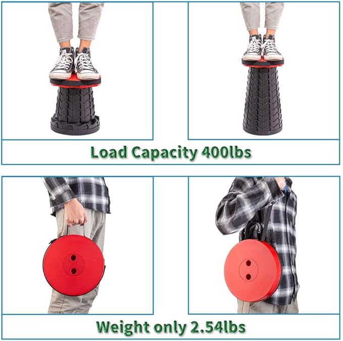 Boreeman Upgraded Folding Stool Lightweight Yet More Sturdy