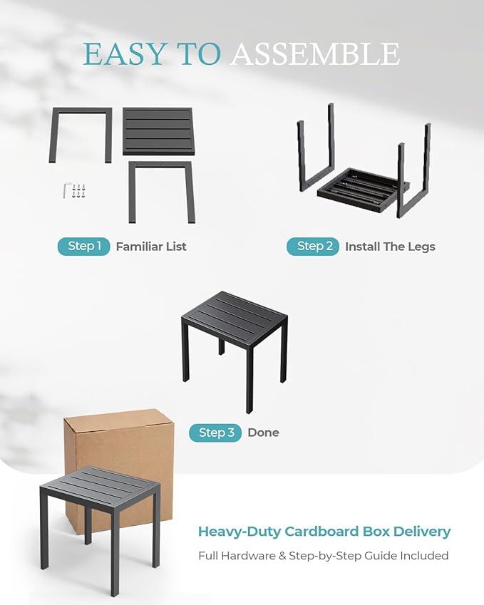 Ciokea Aluminum Foldable Lounge Chairs Set of 4