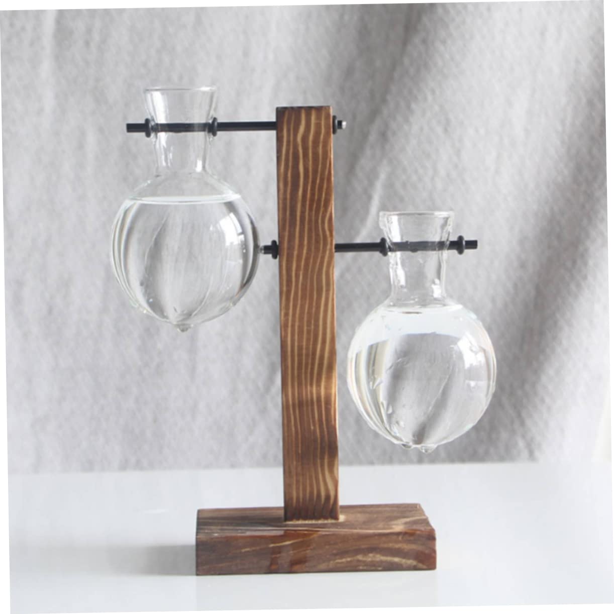 Generic 2pcs Bottle Plant Terrarium Vases Plant Light Bulb Decoration Hydroponic Vase Indoor Bulb Desktop Decor Hydroponic Glass Wooden
