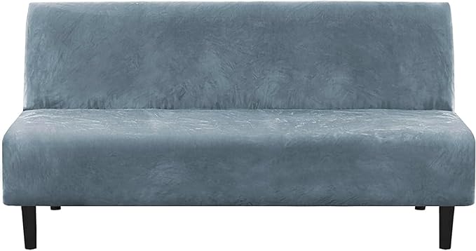 H.VERSAILTEX Real Velvet Futon Cover Armless Sofa Covers Sofa Bed Covers