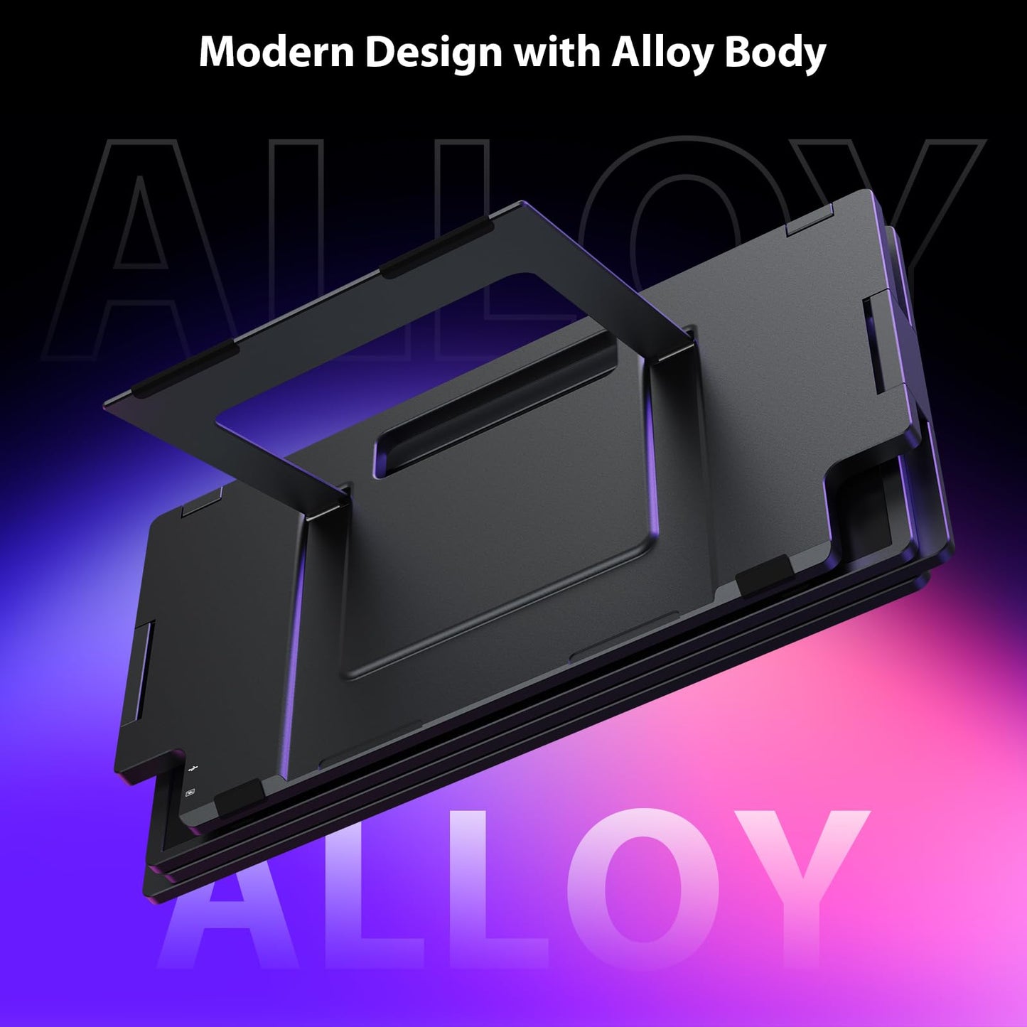 Triple Screen Laptop Monitor Extender, Quad Monitor 15.6” FHD 1080P Portable Triple Monitors, 1 USB-C Connection for 4 Screens, Integrated Aluminum Alloy, Auto Rotation Top Display for 12–17.3” Laptop