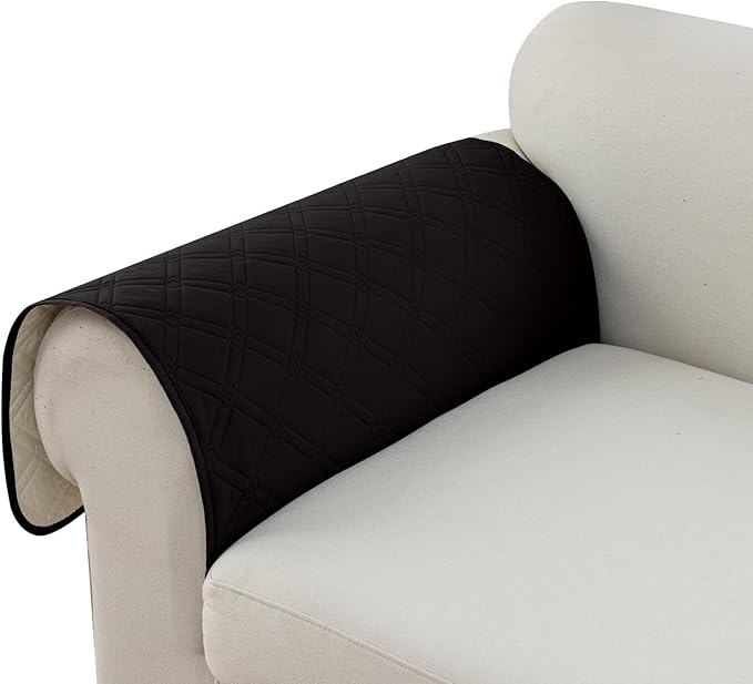 Genina Sofa Armrest Cover, Anti-Slip Armchair Slipcovers