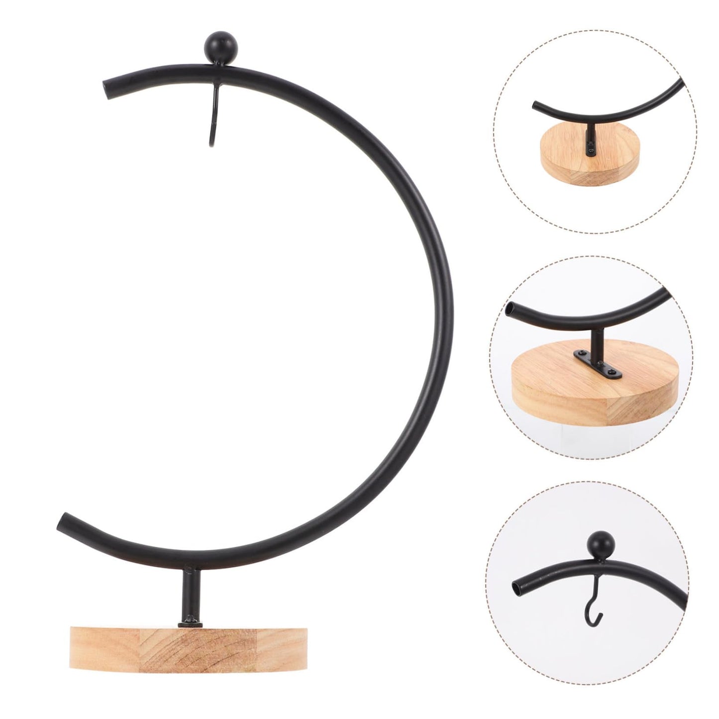 BESPORTBLE Ornament Display Stand Ornament Stand Holder Iron Pothook Stand for Hanging Glass Globe Air Plants Terrarium Ornament and Home Wedding Decoration