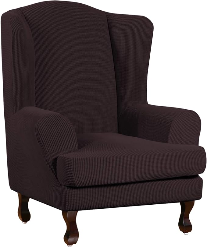 Turquoize Wingback Chair Covers 2 Piece Wing Chair Slipcover Stretch Slipcovers