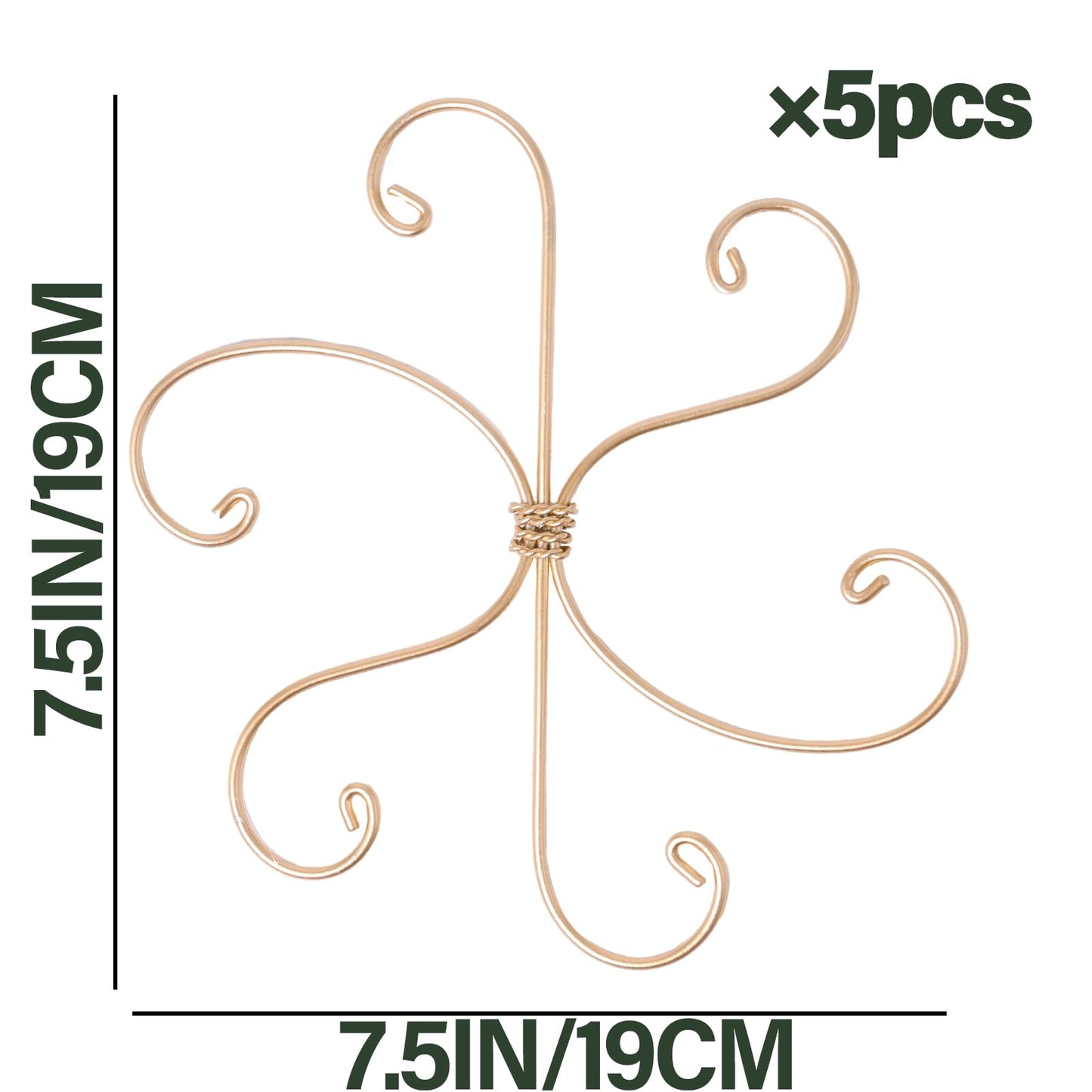 Yohsnor Monstera Plant Stem Support Set of 5 - Durable 7.5in Indoor Stabilizers for Fishbone Cactus - Enhances Growth & Home Decor - Ideal Plant Care Solution