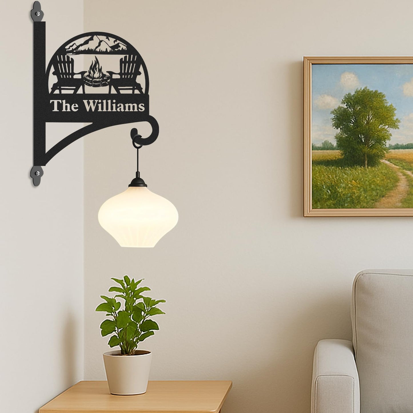 Kotagi Personalized Wall Plant Hanger Indoor Outdoor | Custom Heavy Duty Hanging Plant Brackets | Rust-Resistant Hanging Flower Lanterns Wind Chimes Brackets | Housewarming Gifts