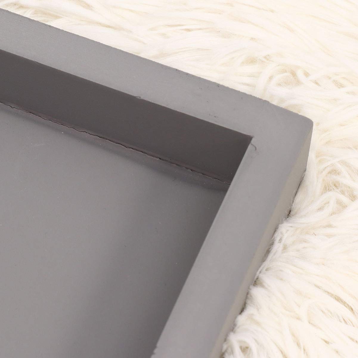 DOITOOL 8.89 Inch Square Thickened Flower Pot Tray Leakproof Plant Saucer Multi-Functional Indoor Balcony Garden Base Grey