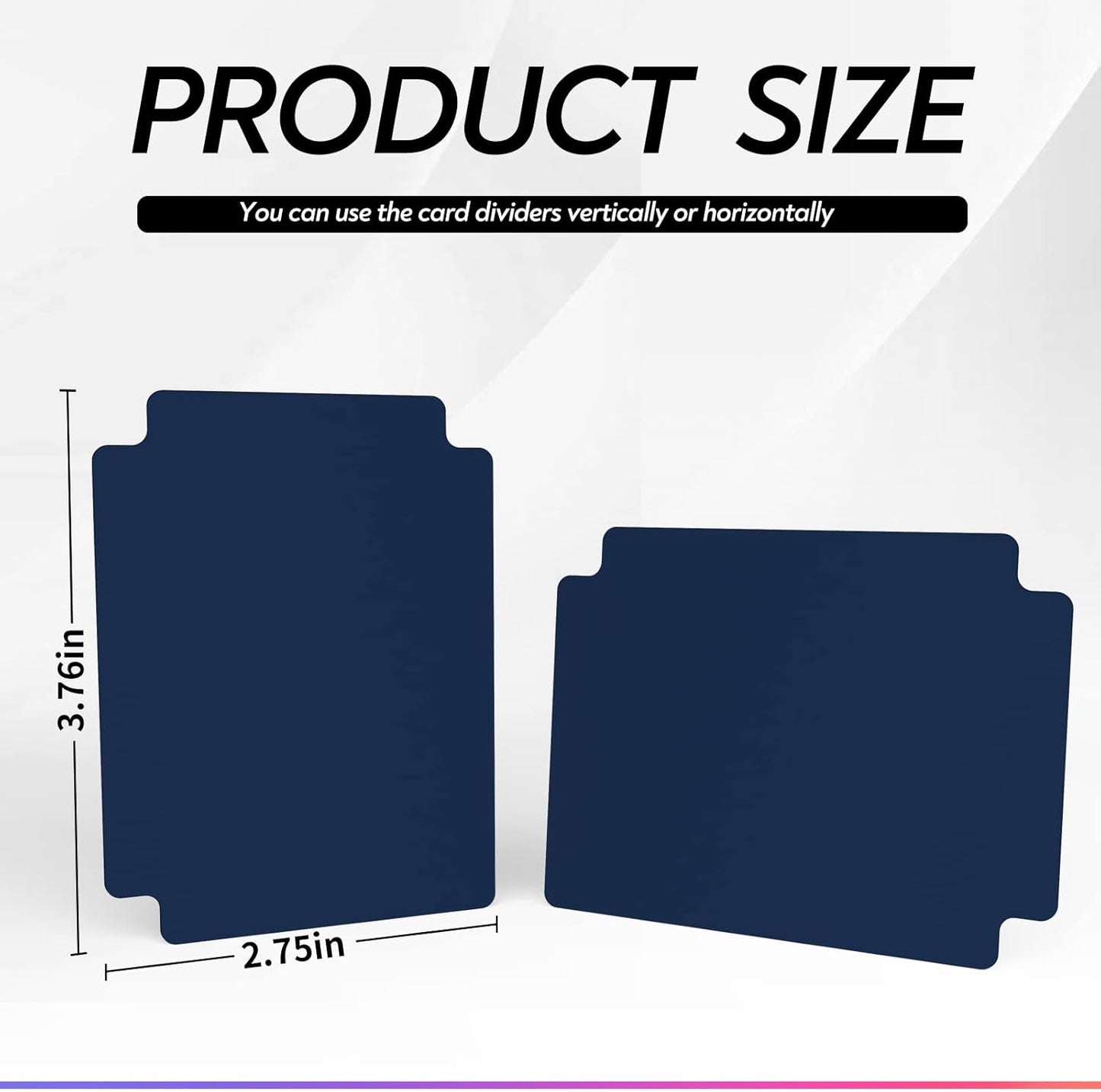 ZLCA 50-Piece Trading Card Dividers with Tabs, Plastic Separator for Storage Box Folder Record Baseball Games Sports Cards, 2.75 x 3.76 Inch (Blue)