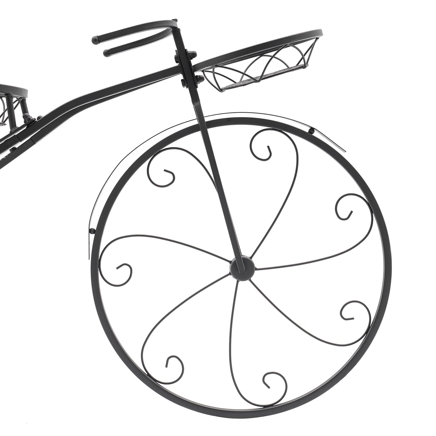 Crtohbnl Tricycle Plant Stand Large Detachable Bicycle Flower Shelf Flower Pot Cart Holder for Home Garden Patio