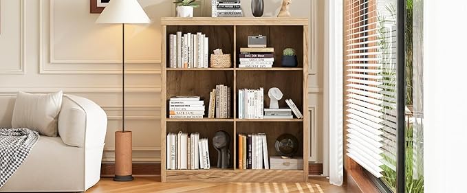 GarveeHome 6 Cube Storage Organizer, 53 Inch Tall Bookcase