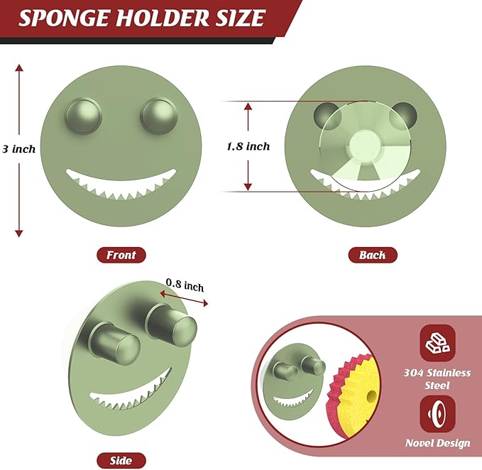 Sponge Holder for Kitchen Sink, Sink Caddy Organizer