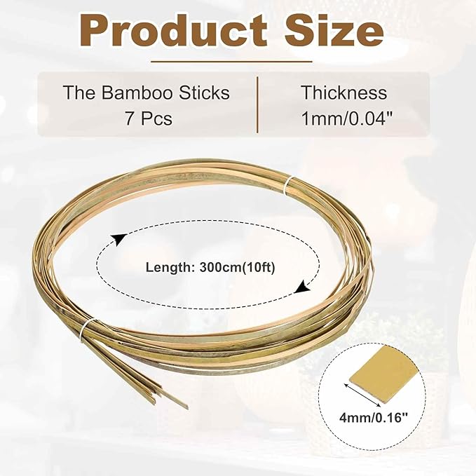 MECCANIXITY 7 Rolls Bamboo Strips