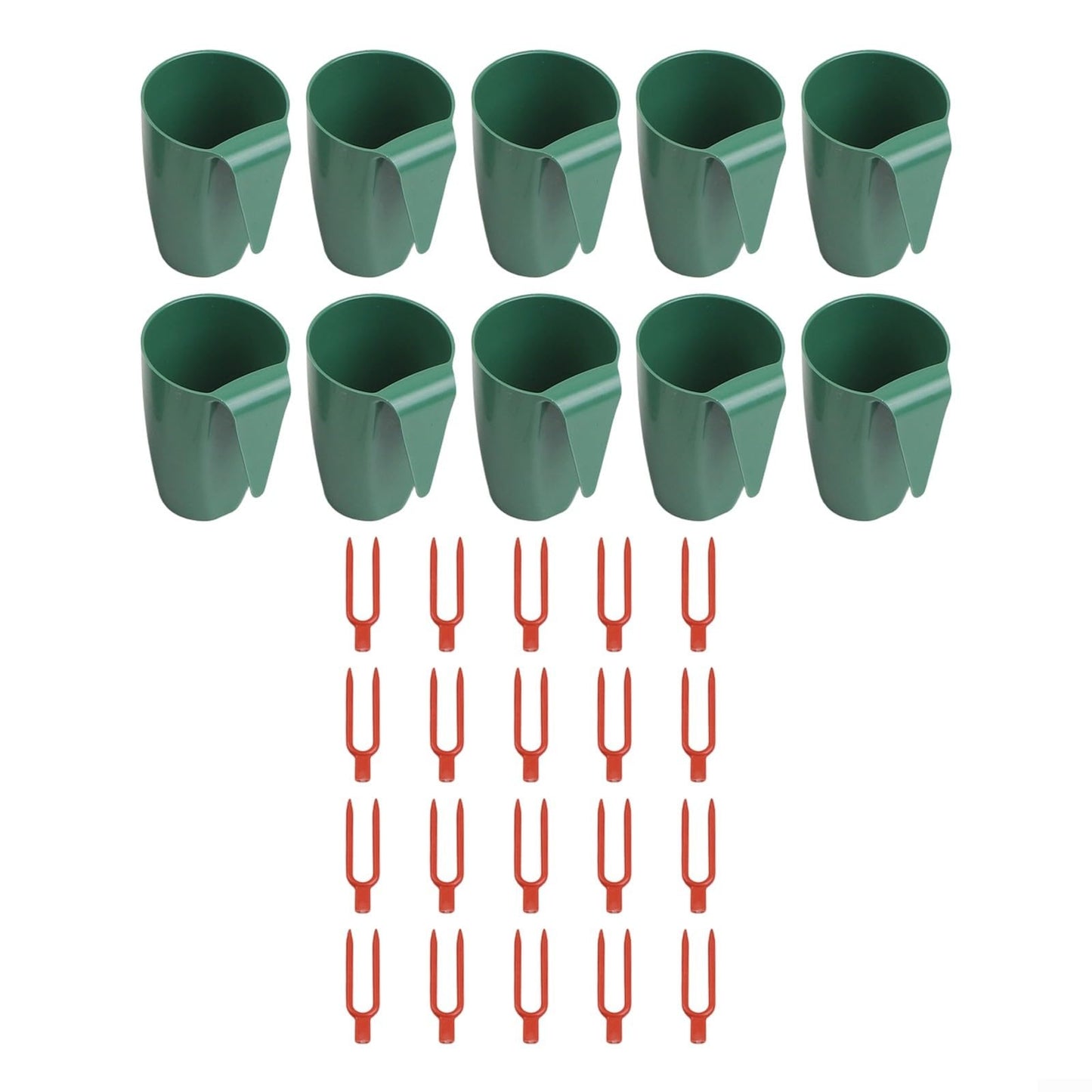 Shophubio Strawberry Rooting Kit, Plant Propagation Cups with Forks for Efficient Transplanting and Space Saving Indoor Outdoor Garden Greenhouse Use(Small)
