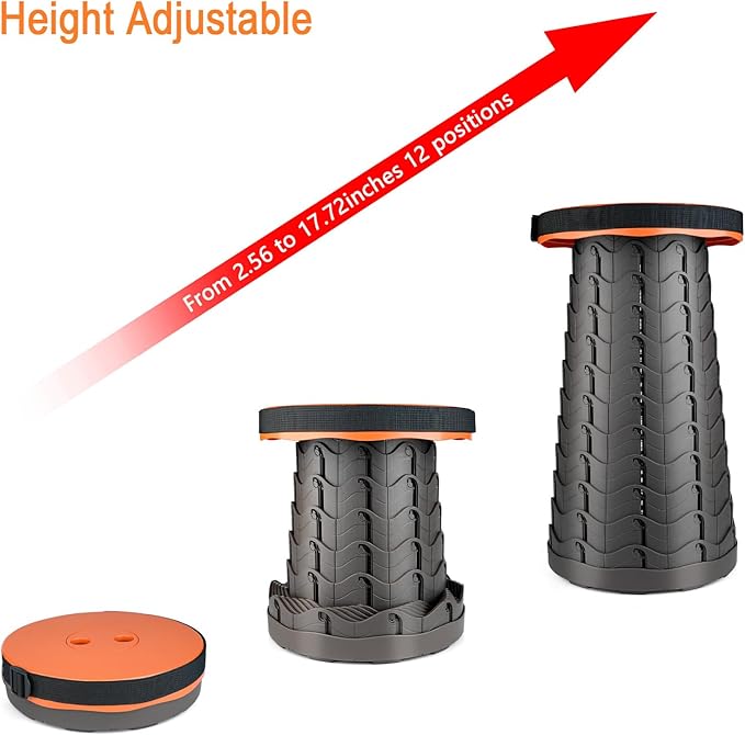 Boreeman Upgraded Folding Stool Lightweight Yet More Sturdy
