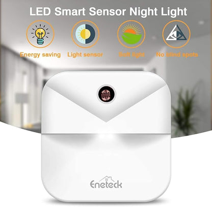 LED Night Lights Plug into Wall,Soft Night Light with Dust to Dawn Sensor,Nightlight for Travel,Kitchen,Adults, Bathroom,Bedroom,Stairs,Nursery,Hallway,6 Packs,Red Light