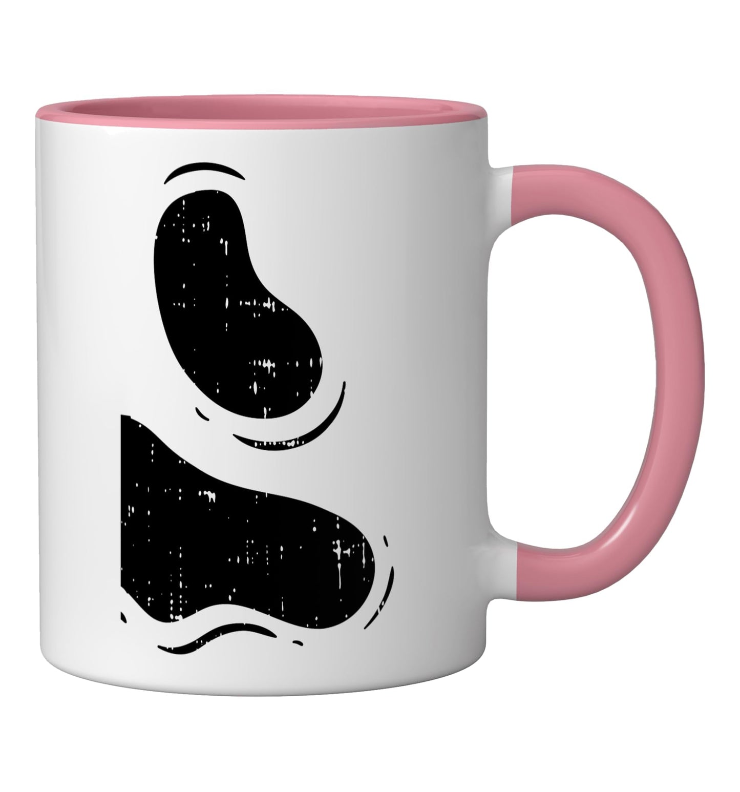 Halloween Ghost Shirt Couple Left Easy Matching Costume Ceramic Mug, Pink/White