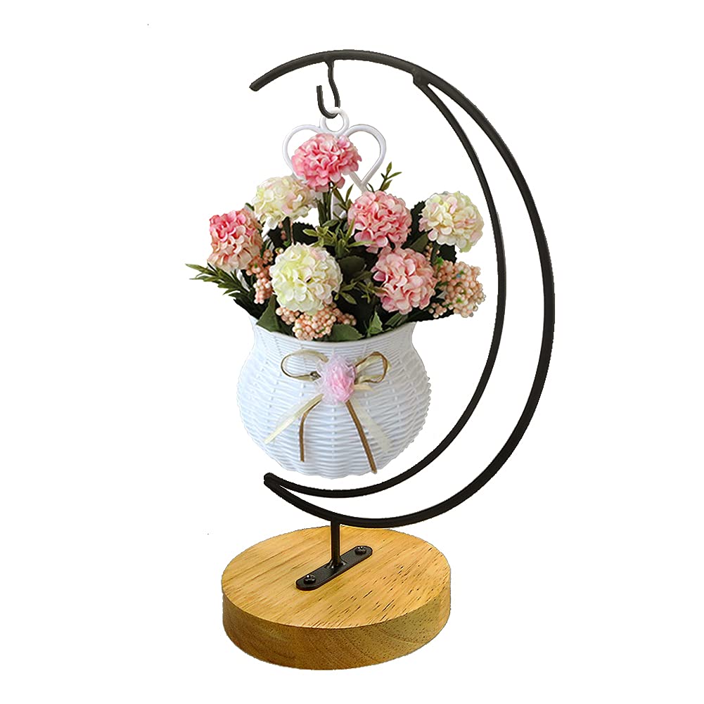 YY YEARCHY Ornament Display Stand Iron Pothook Stand for Hanging Globe Air Plant Terrarium, Witch Ball, Christmas Ornament and Home Wedding Decoration(11*4.63", 1PCS)