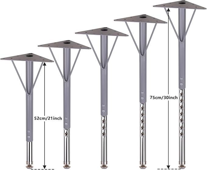 KAZAKA Adjustable Table Legs, 20-30 inch