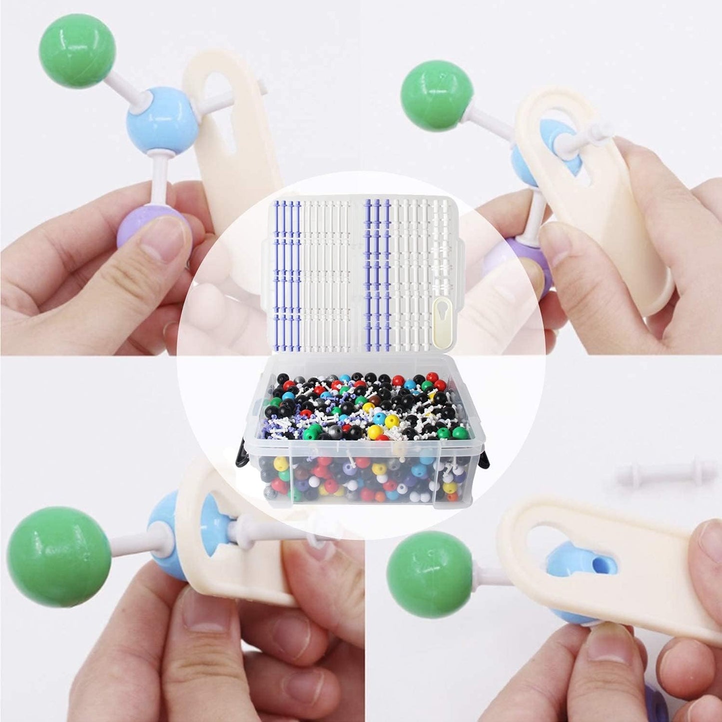 YCWF Chemistry Model Kit,974 Pcs Molecular and Atomic Model Kit for Organic and Inorganic Chemistry Learning,Chemistry Structure Kit with Atoms,Bonds & Orbitals for Teacher, Student