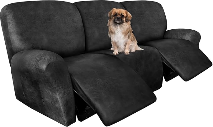 ANARACHON Recliner Couch Cover Leather Look Recliner Sofa Covers
