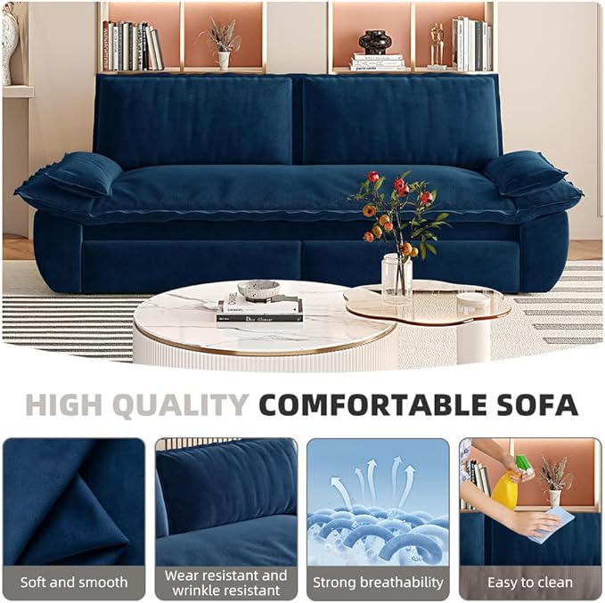 73.2" Sofa Bed Queen, 3-in-1 Pull Out Sofa Bed