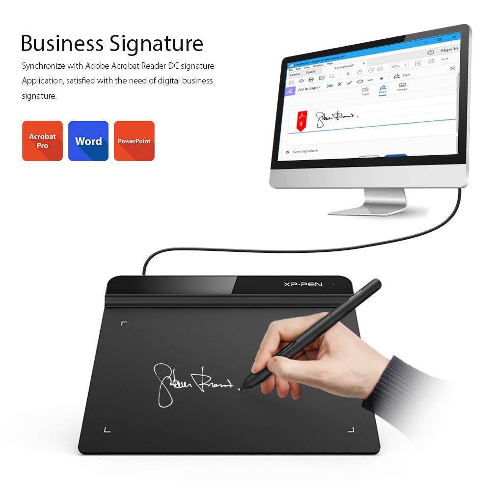Drawing Tablet XPPen StarG640 Digital Graphic Tablet 6x4 Inch Art Tablet with Battery-Free Stylus Pen Tablet for Mac, Windows and Chromebook (Drawing/E-Learning/Remote-Working)
