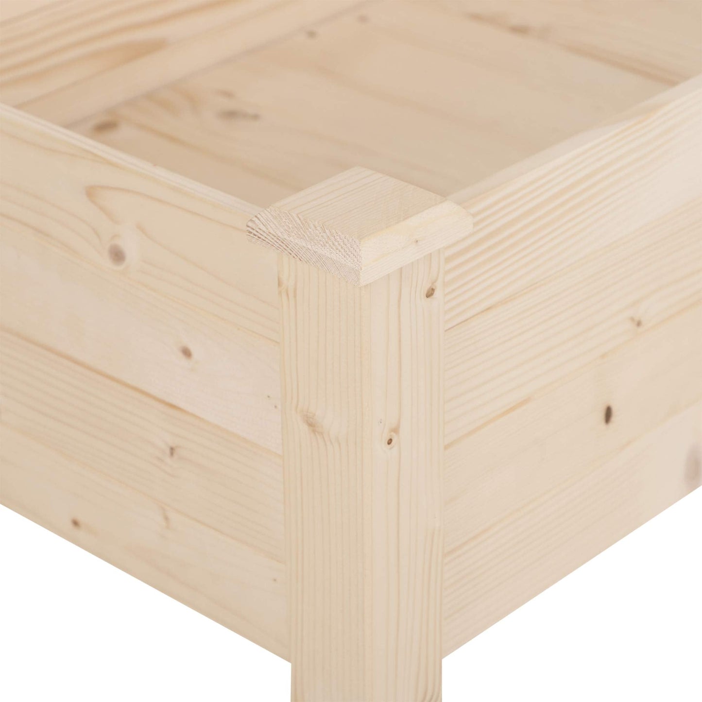 Outsunny Raised Garden Bed with Legs, 48" x 22" x 30", Elevated Wooden Planter Box, Self-Draining with Bed Liner for Vegetables, Herbs, and Flowers Backyard, Patio, Balcony Use, Natural
