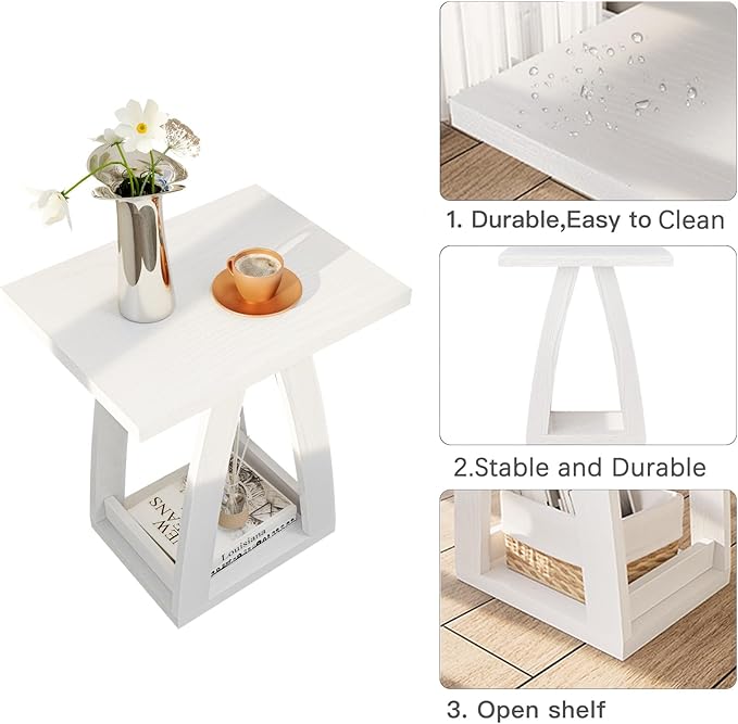 FROMJBEST End Tables Living Room, Side Table Beside Sofa, Nightstand