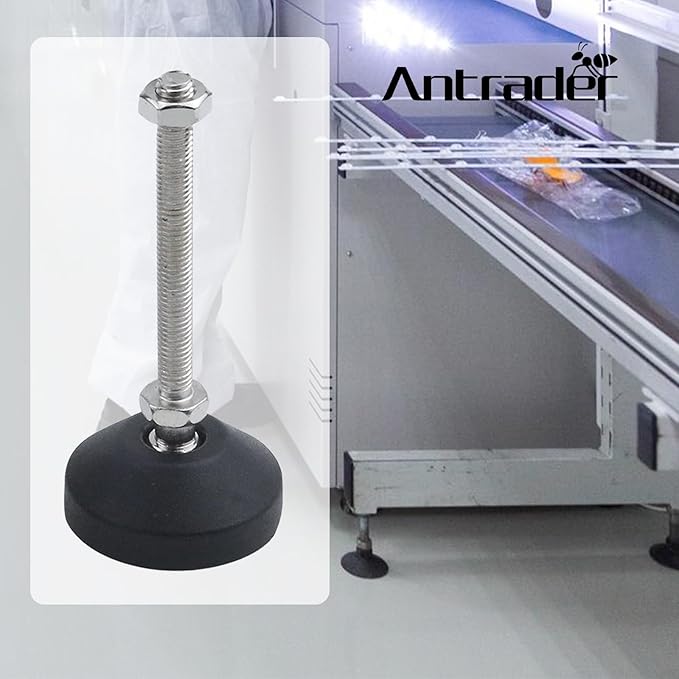 Antrader 4Pcs M8x50mm Adjustable Furniture Glides Anti-Skid Reinforced Nylon