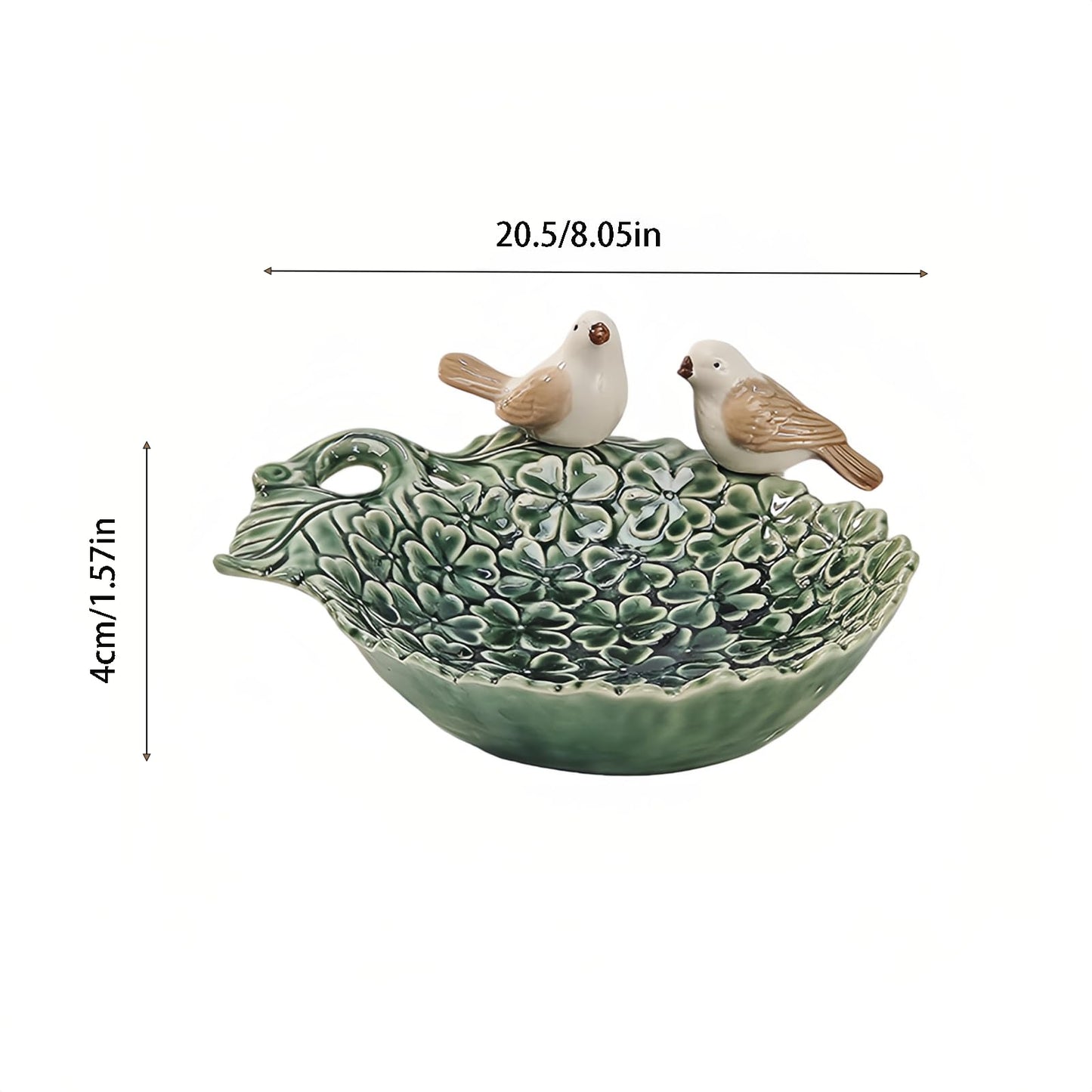 Qaoliffa Bird-Shaped Garden Planter - Fun Flower & Succulent Pot for Indoor Outdoor Use - Also Perfect as Jewelry Tray, Snack or Fruit Dish (Green)