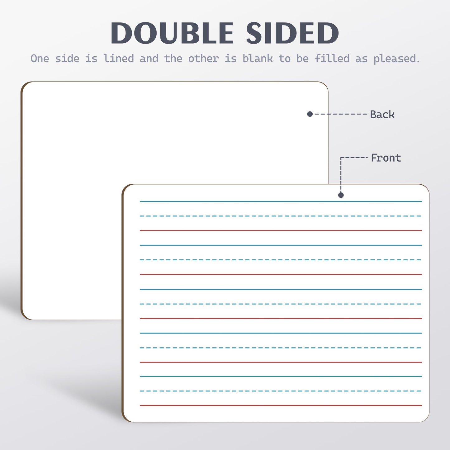 6pack Dry Erase Board 9"x12"with Lines and Blank Surface Learning,Math,Writing Teacher & Homeschool Supplies Mini Whiteboard Erasers Included Colors pens