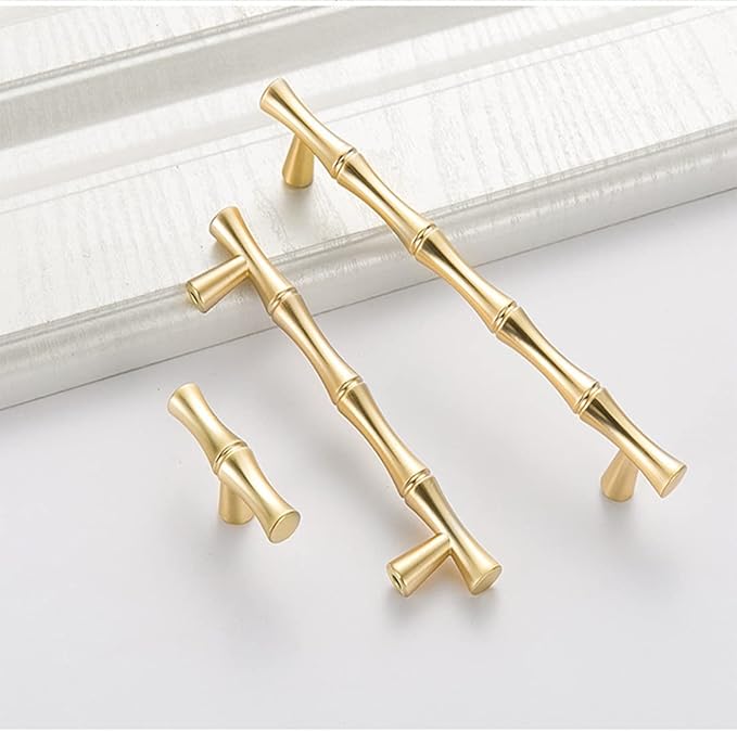 6Pcs Bamboo Shape Cabinet Knobs Handles pulls