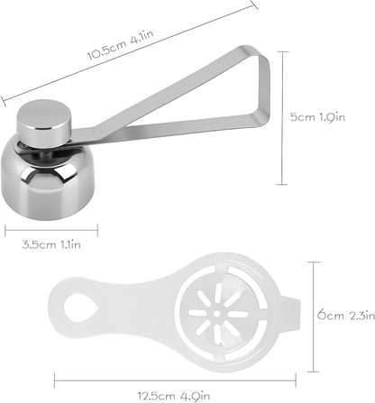SHIDOW Egg Cracker Topper Set, Soft Hard Boiled Eggs, Egg Cutter, Egg Whacker, Egg Hammer Touch Egg Opener, Egg Separators for Raw, Soft, Hard Boiled Eggs (Style B)