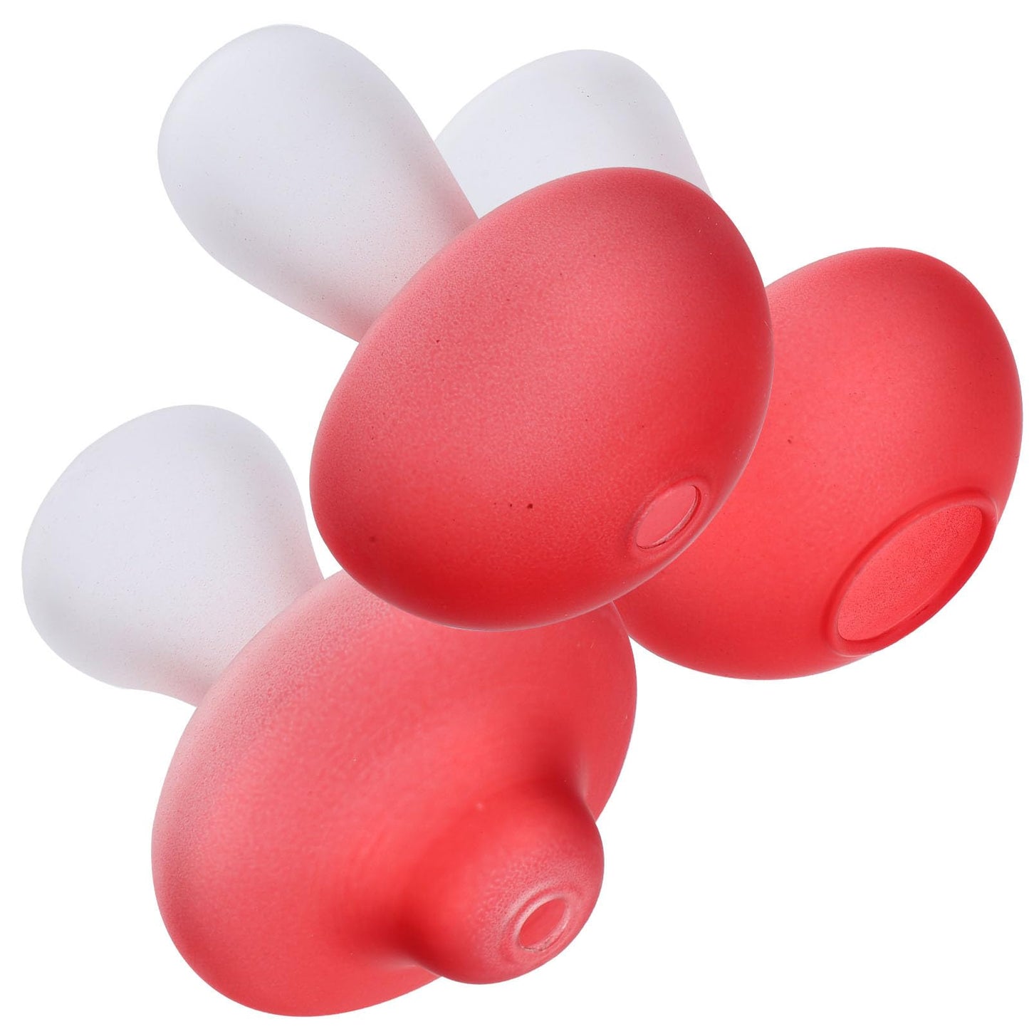 SOLUSTRE 3pcs Glass Mushroom Hydroponic Vases Set, Red Decorative Flower Terrarium Vases for Home Desktop Plant Propagation and Floral Arrangements