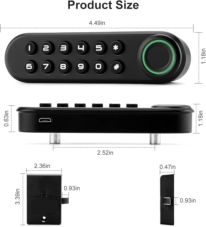 Fingerprint Cabinet Lock, Smart Biometric Password Lock