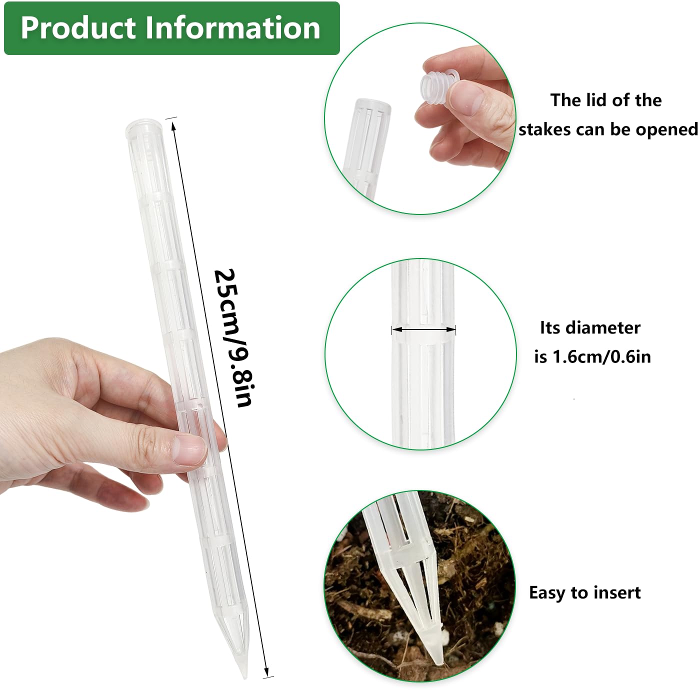 Belit 8 Pcs Plant Root Ventilation Stakes, Breathable Stake Beneficial for Root Respiration, Potted Plants Prevent Root Rot
