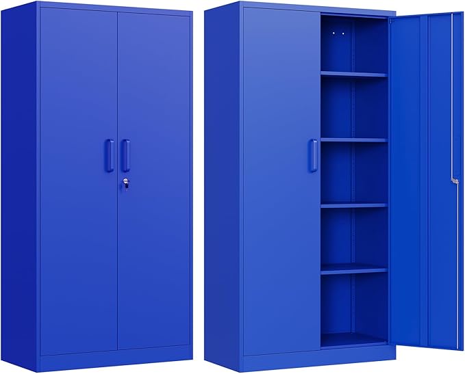 Metal Garage Storage Cabinet, Lockable Metal Cabinet
