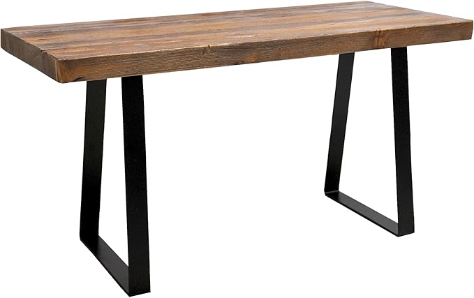 Home Soft Things Natural Old Pine Wood Rectangle Entryway Bench, Sturdy Hand