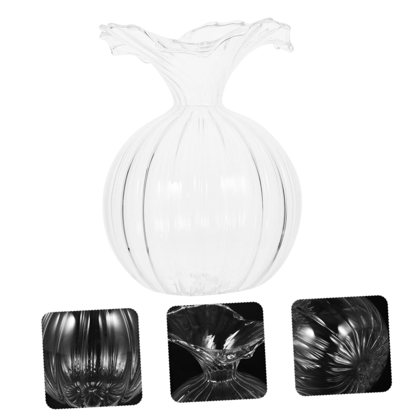 PRETYZOOM 4pcs Hydroponic Glass Vase for Water Plants Elegant Desktop Terrarium Decor for Home and Wedding Centerpieces Simple Design Smooth Surface for Flower Arrangements